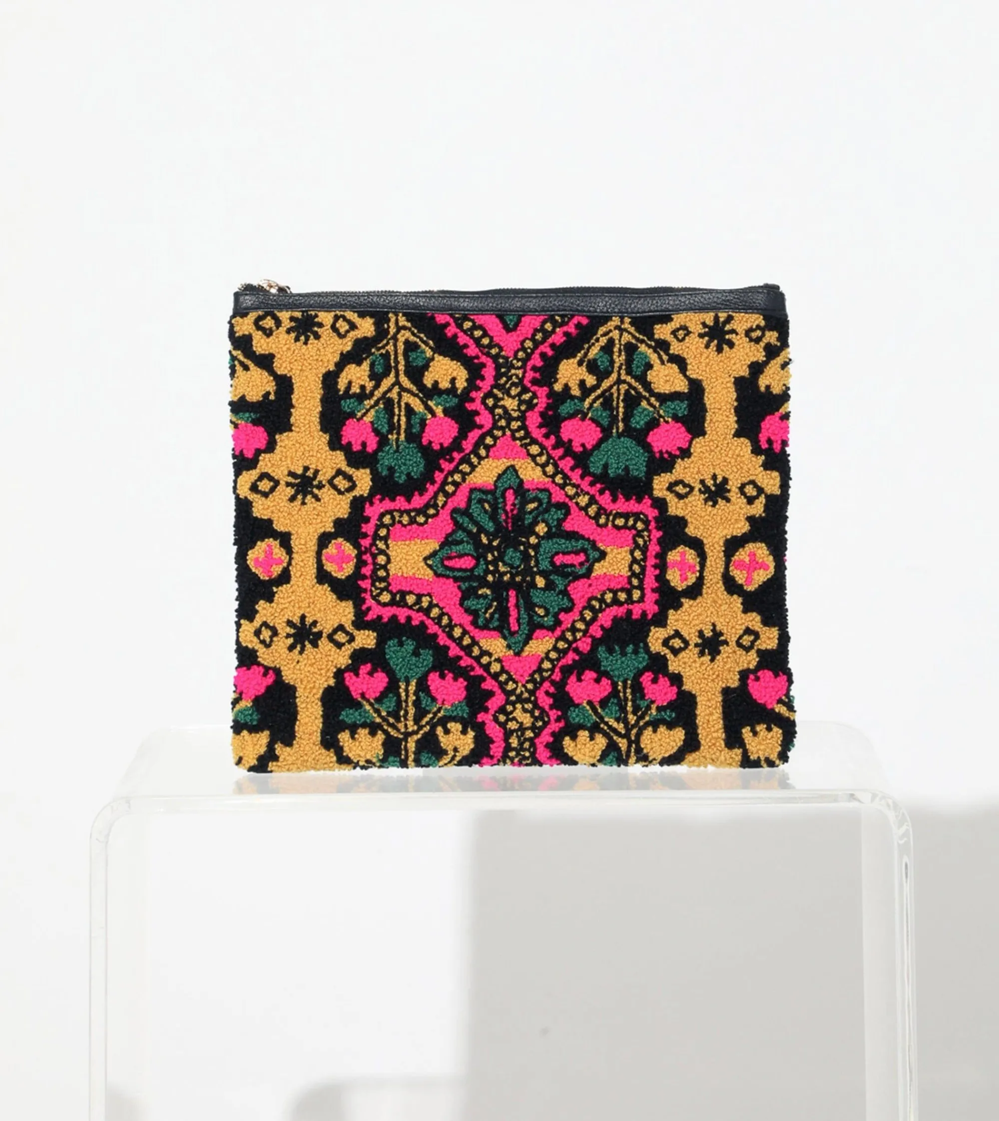 Cleobella Handbags-Ankara Clutchblack