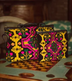 Cleobella Handbags-Ankara Clutchblack