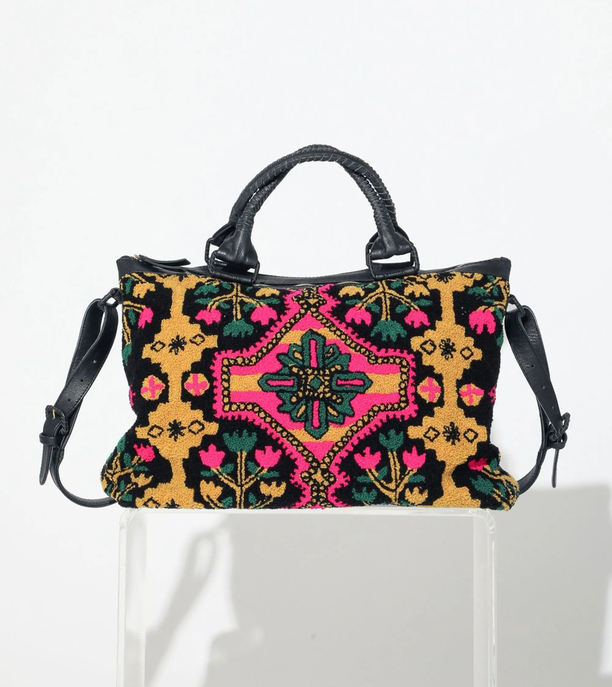 Cleobella Handbags-Ankara Weekenderblack