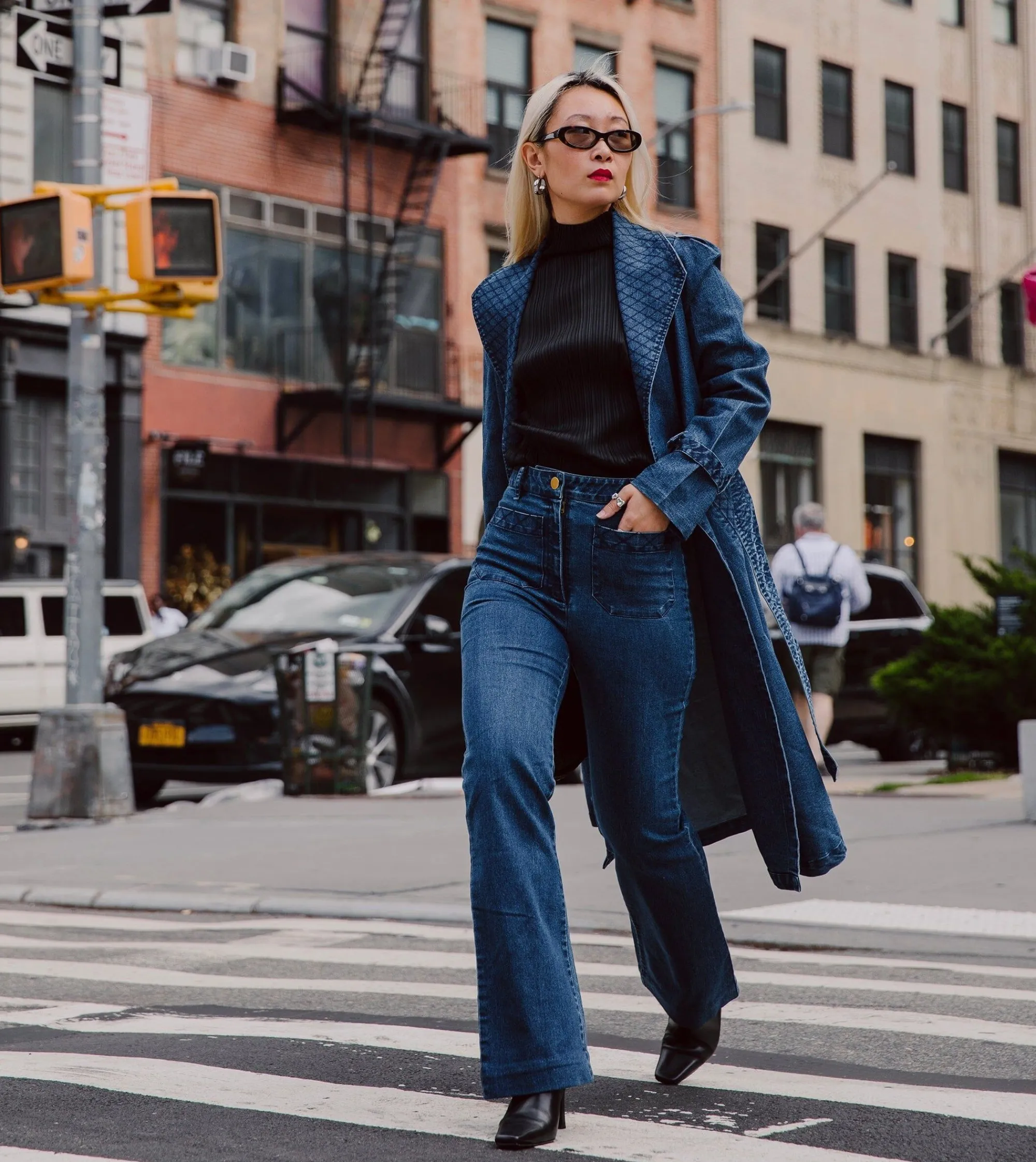 Cleobella Jackets & Sweaters-Cara Trenchmedium Wash Indigo