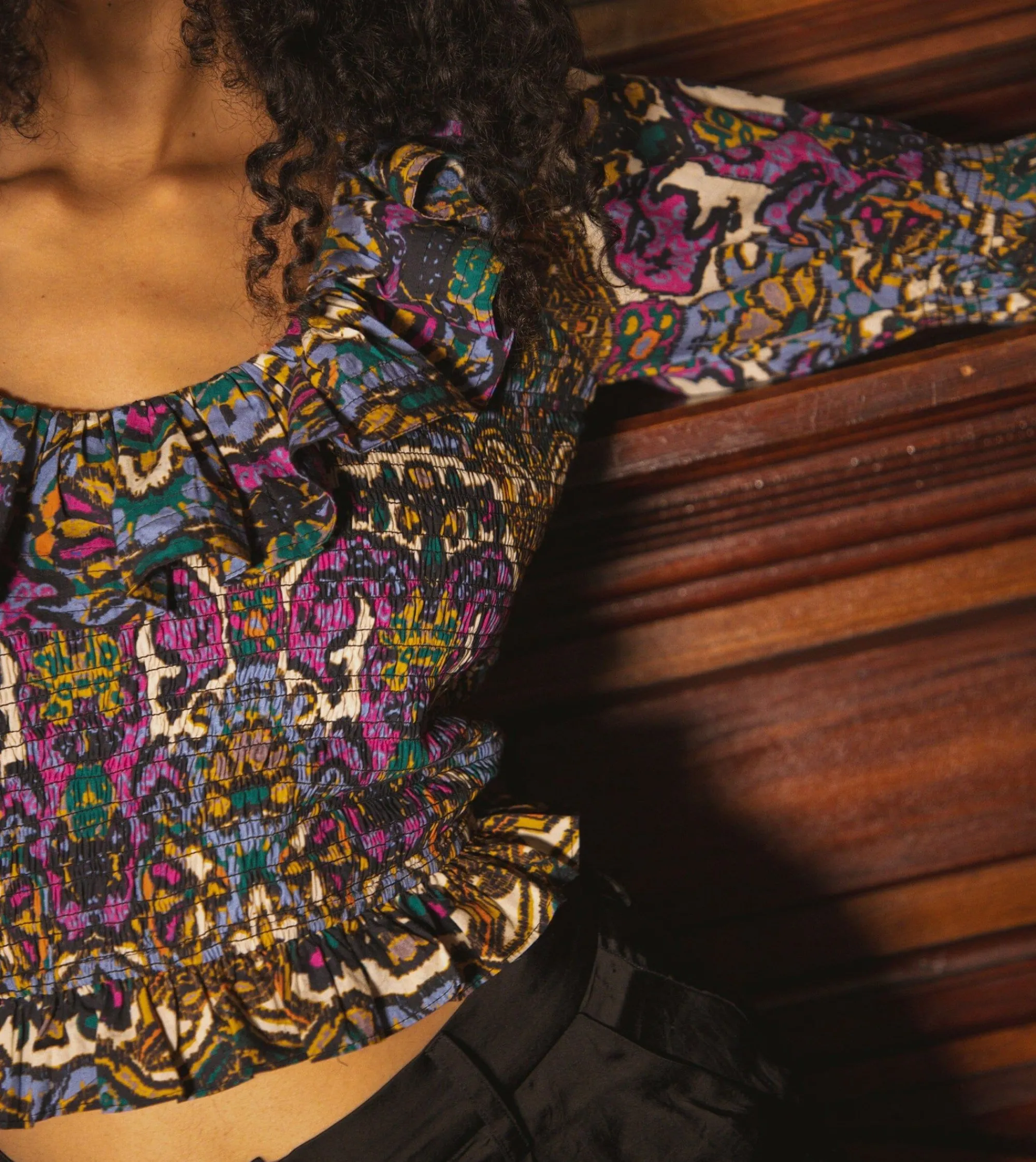 Cleobella Tops-Carmilla Blousemosaic Ikat