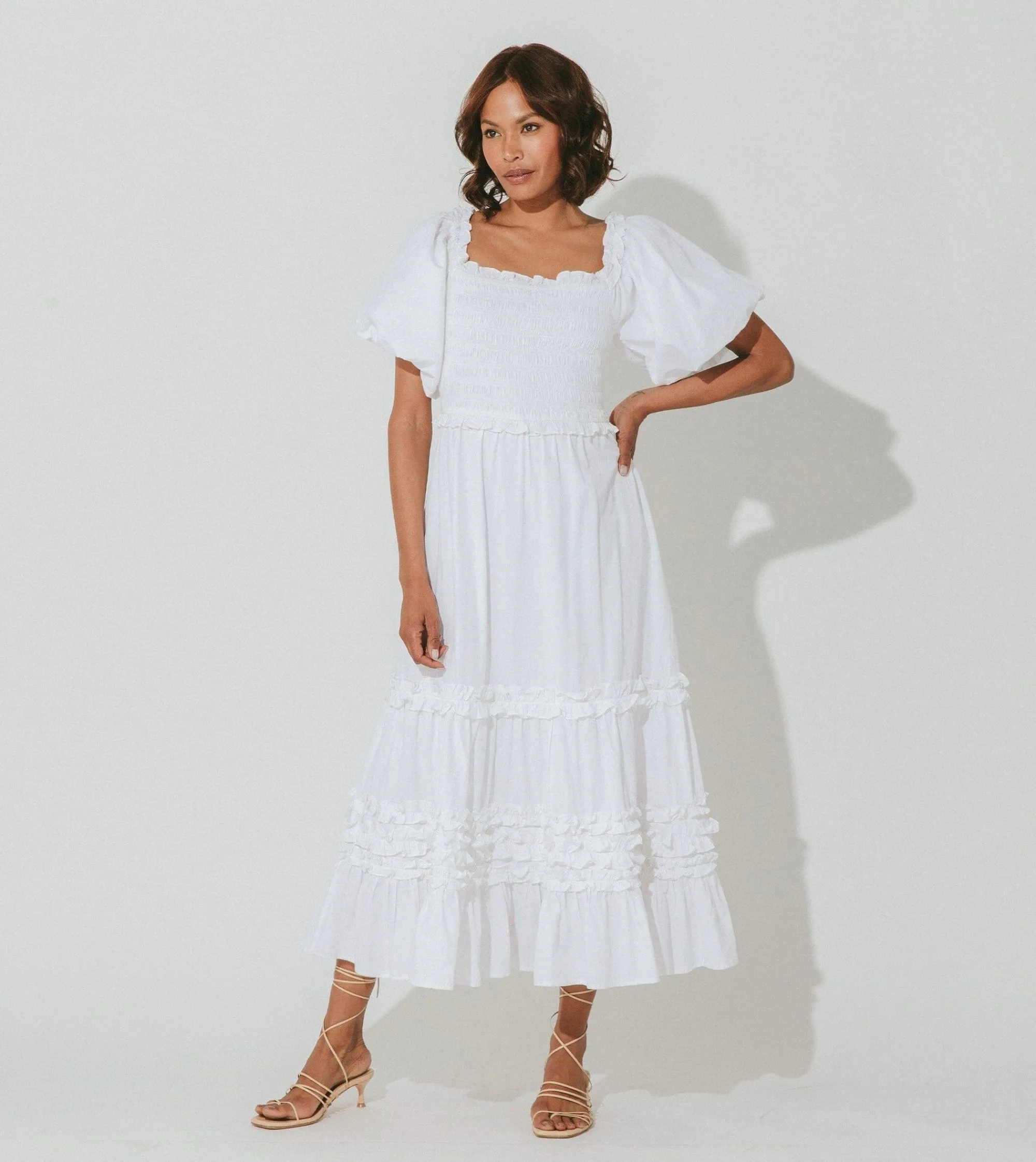 Cleobella Dresses-Cherith Midi Dresswhite