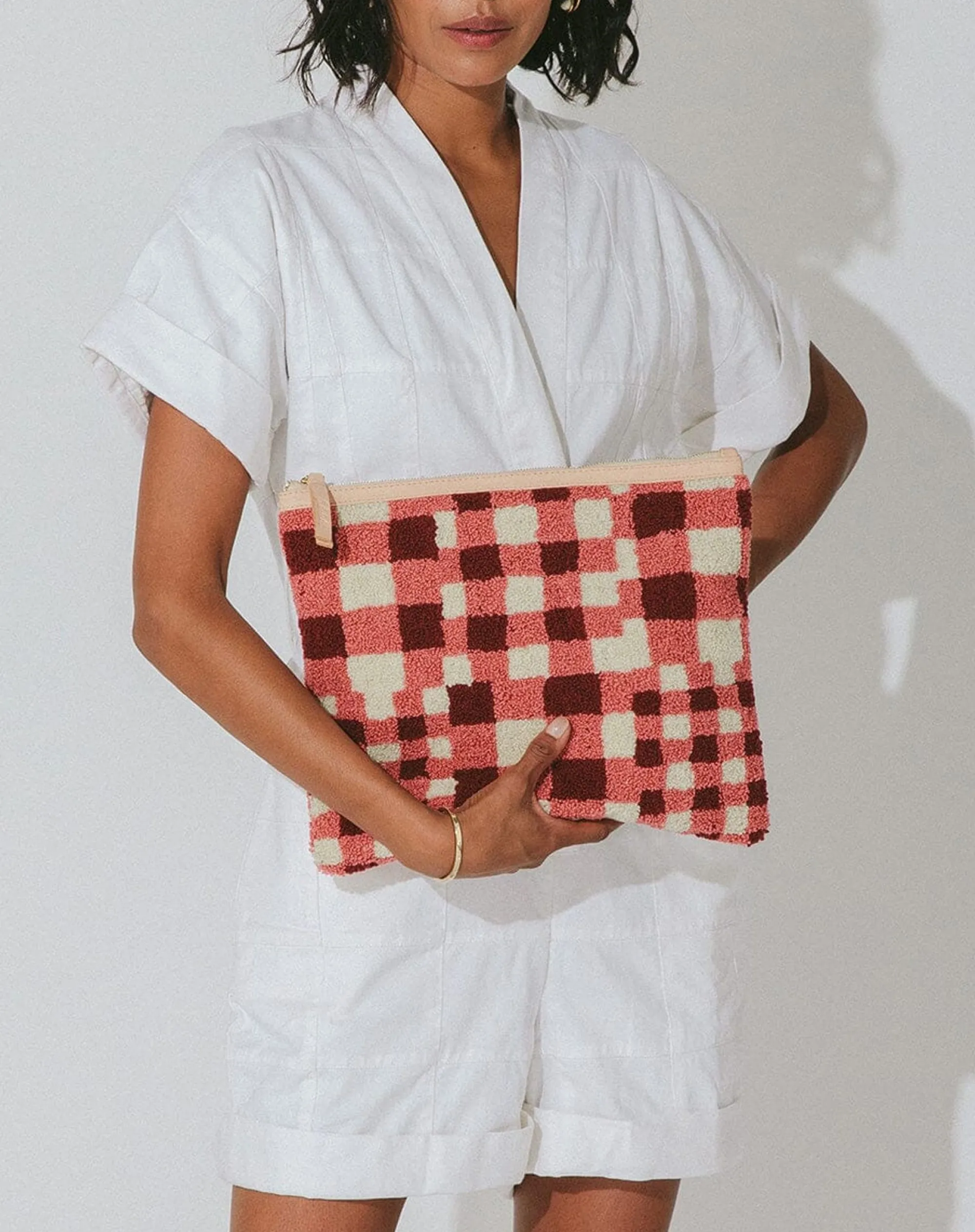 Cleobella Handbags-Clutchpatchwork Gingham