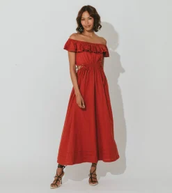 Cleobella Dresses-Daria Midi Dressbrick