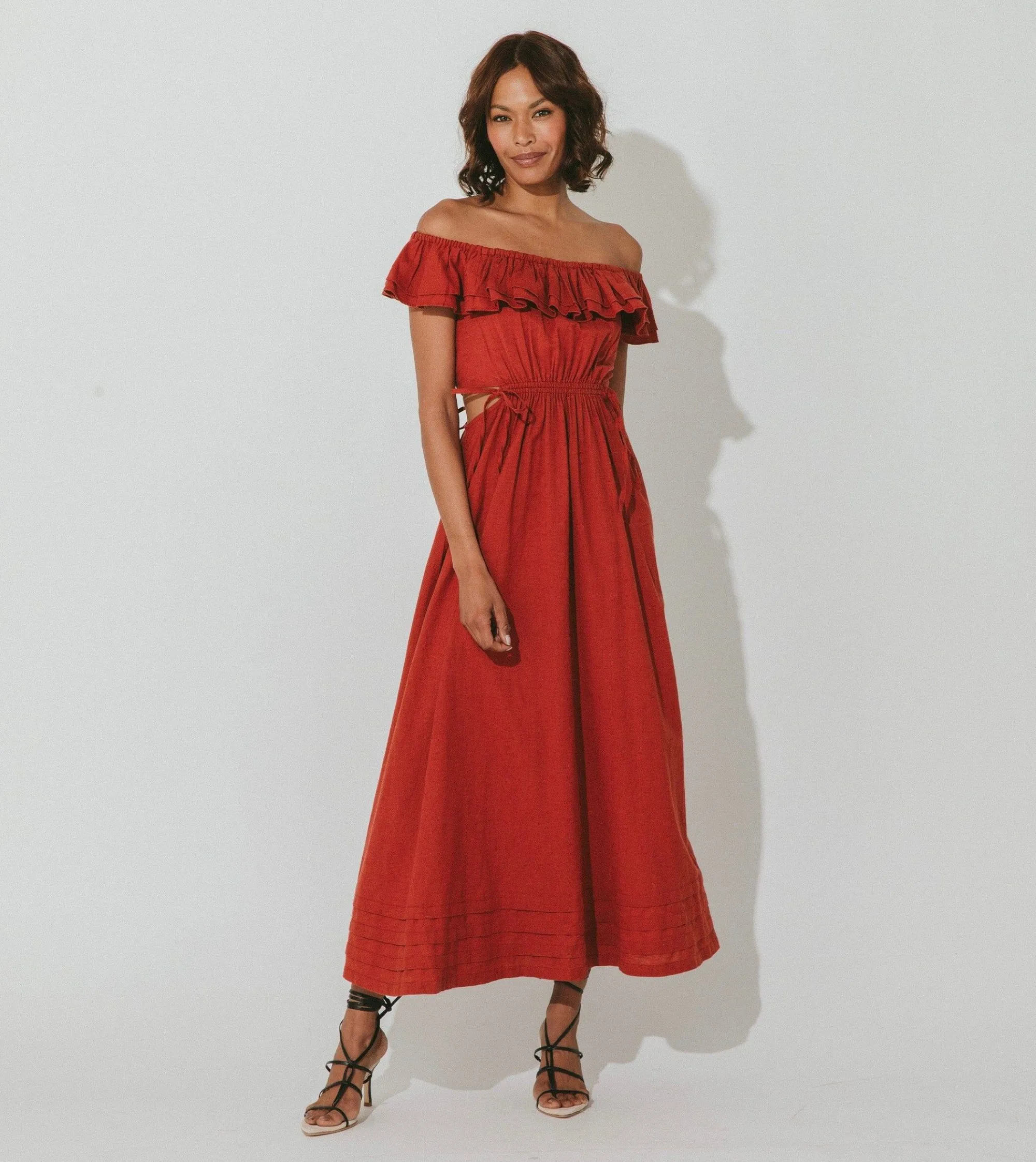 Cleobella Dresses-Daria Midi Dressbrick
