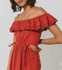 Cleobella Dresses-Daria Midi Dressbrick