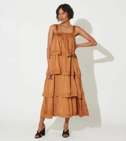 Cleobella Dresses-Dasha Midi Dressbronze