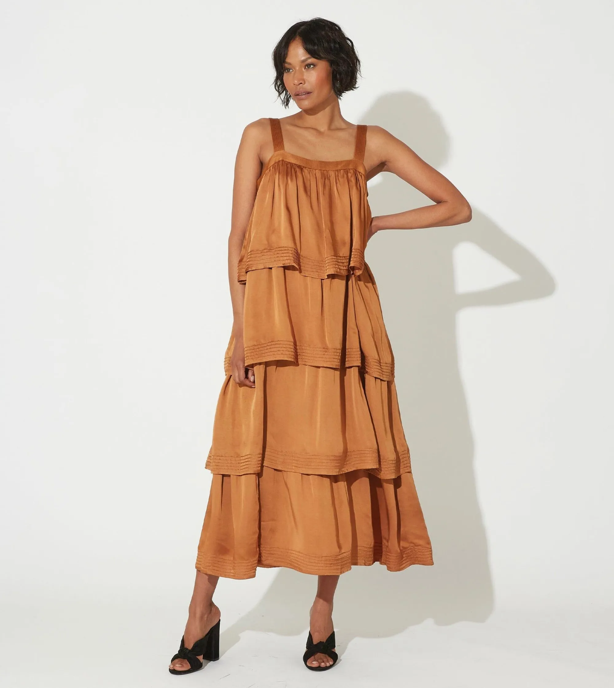 Cleobella Dresses-Dasha Midi Dressbronze