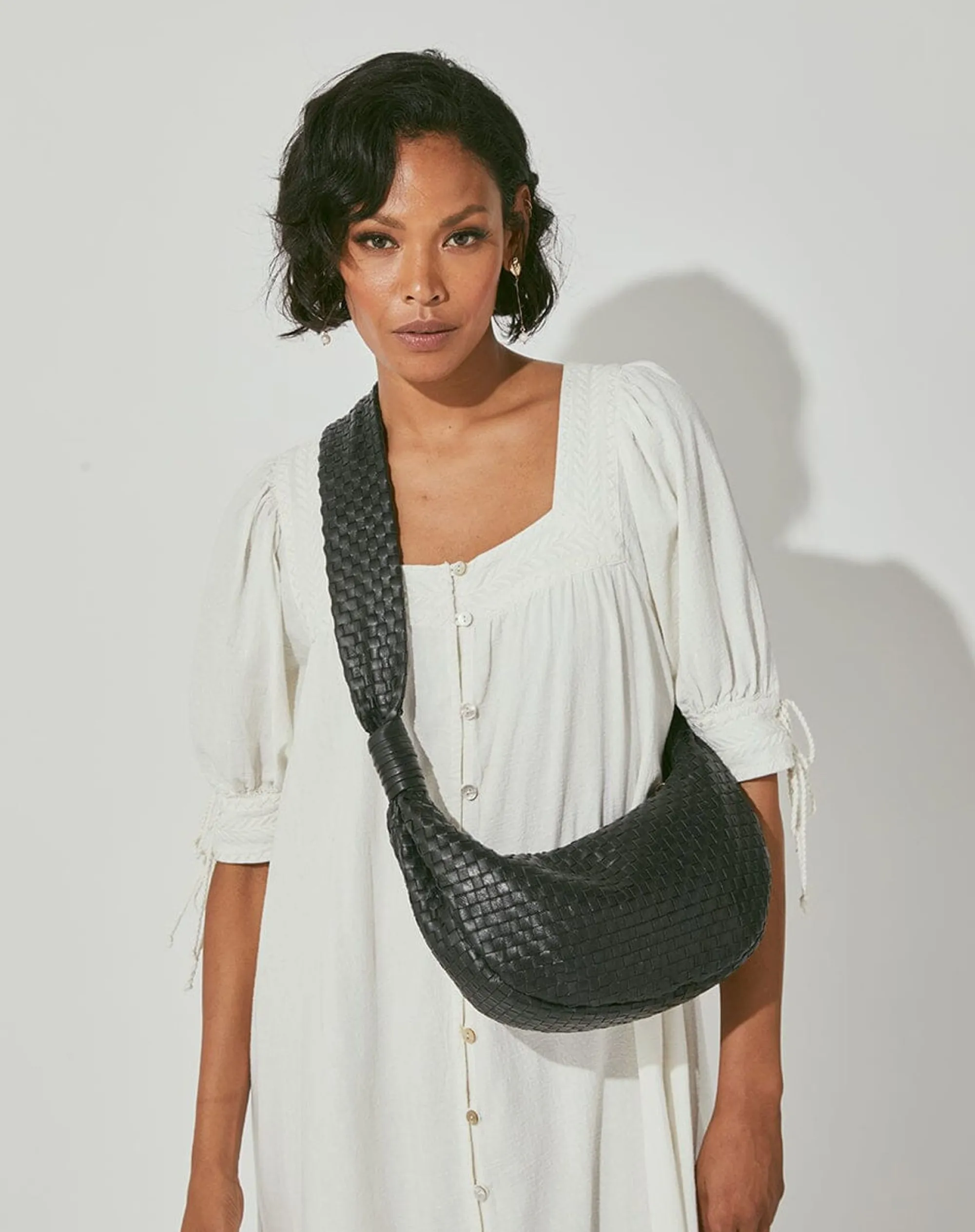 Cleobella Handbags-Dylan Woven Handbagblack