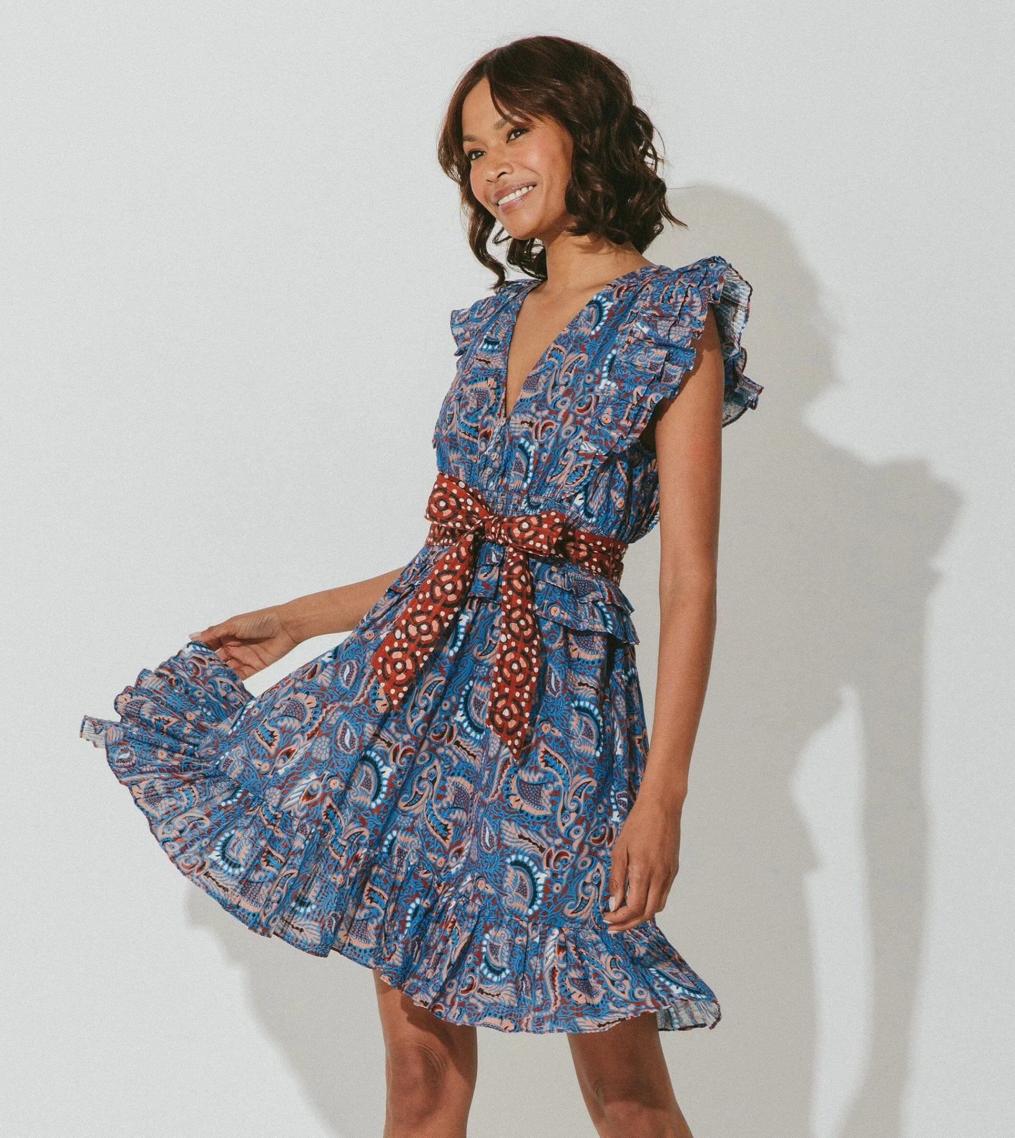 Cleobella Dresses-Elara Mini Dresslazuli