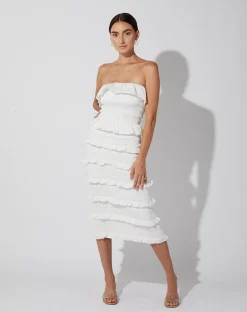 Cleobella Dresses-Elodie Midi Dresswhite