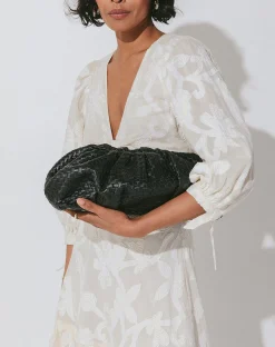 Cleobella Handbags-Gigi Woven Clutchblack