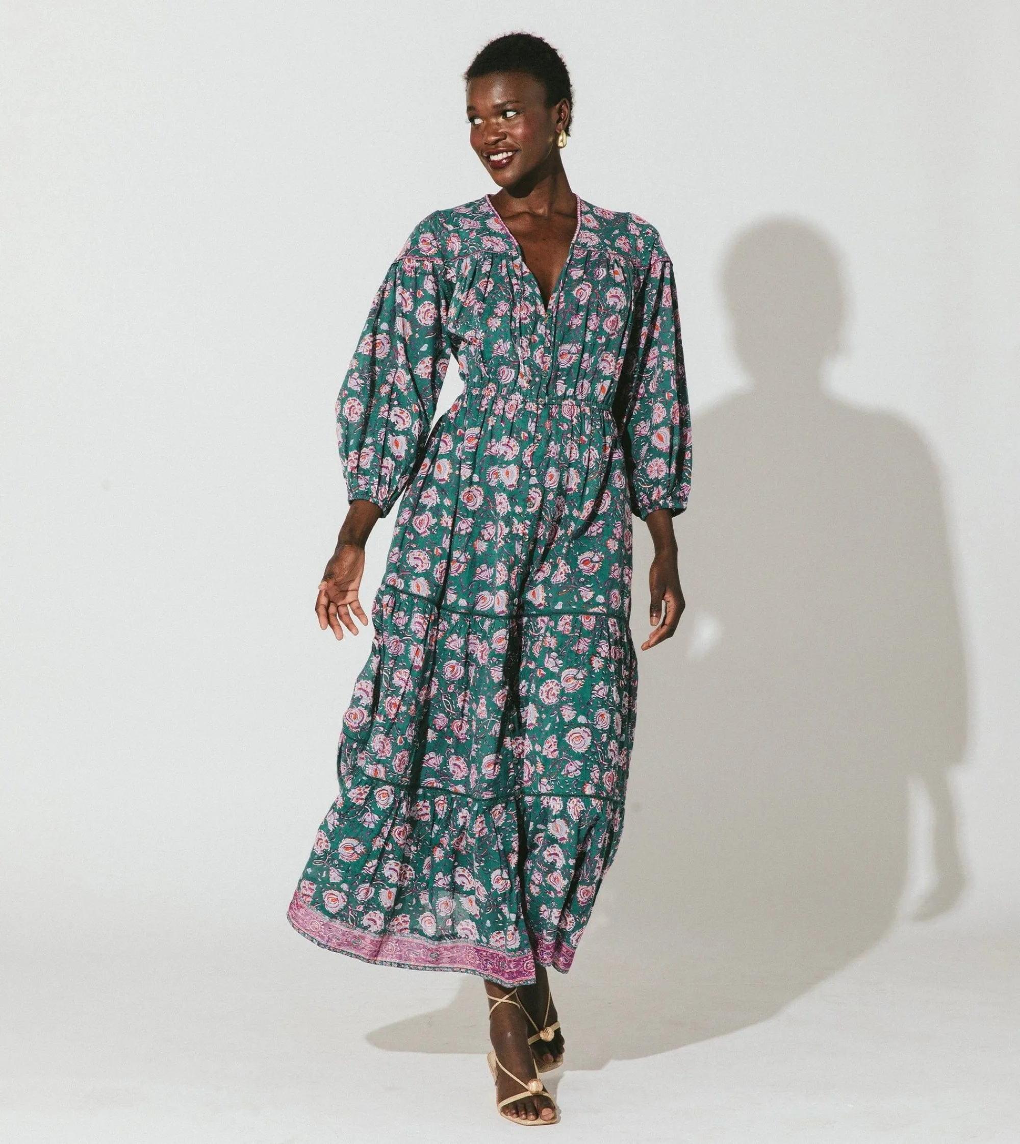 Cleobella Dresses-Grace Ankle Dressjade Floral