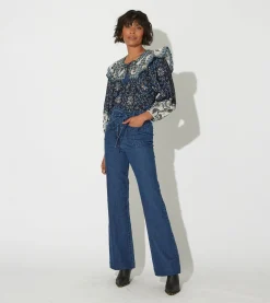 Cleobella Bottoms-Isra Trousermedium Wash Indigo