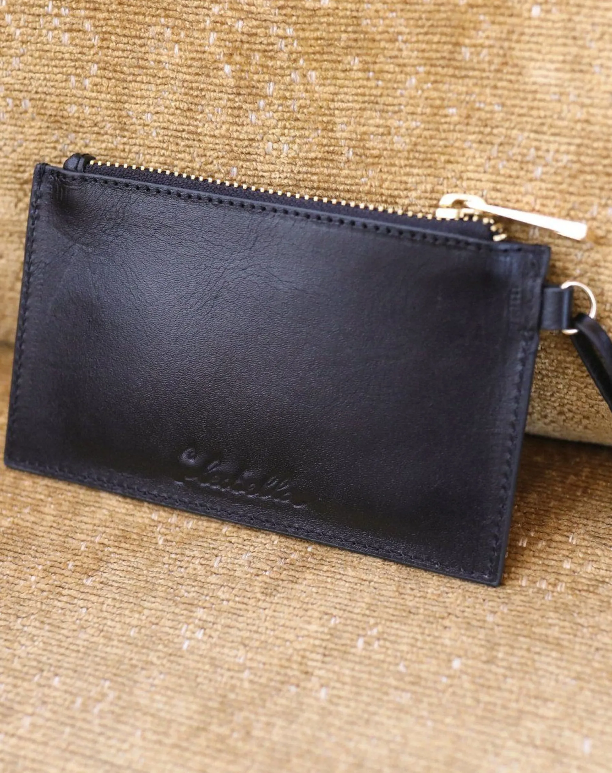 Cleobella Handbags-Keychain Walletblack Leather