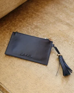 Cleobella Handbags-Keychain Walletblack Leather