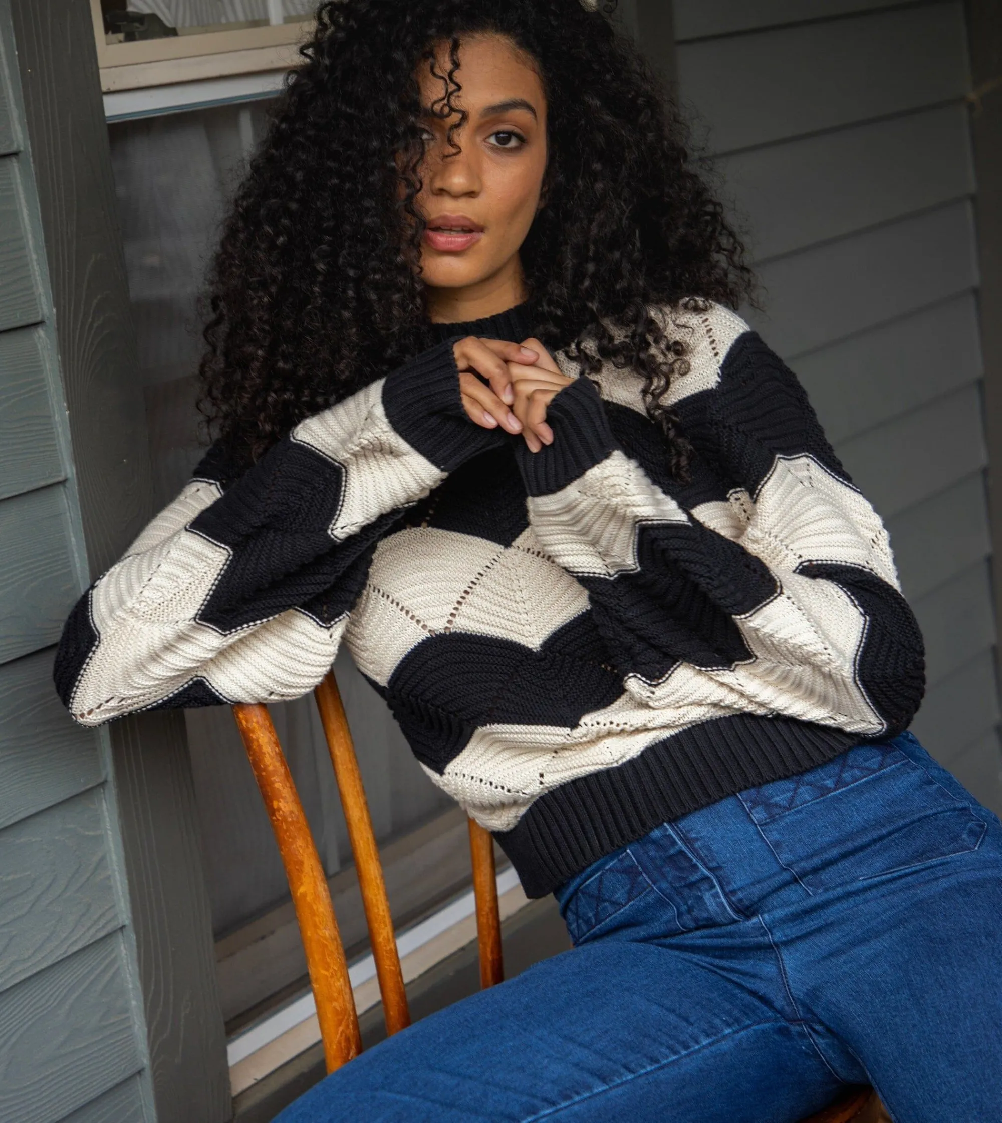 Cleobella Jackets & Sweaters-Kori Sweaterblack/Ivory