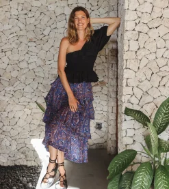 Cleobella Bottoms-Lana Midi Skirtlazuli