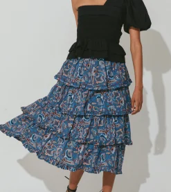 Cleobella Bottoms-Lana Midi Skirtlazuli