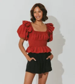 Cleobella Tops-Larissa Topbrick