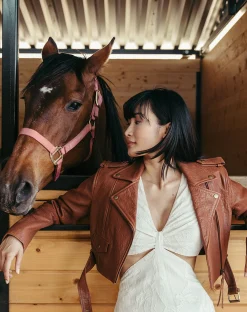Cleobella Jackets & Sweaters-Leather Jacketcognac