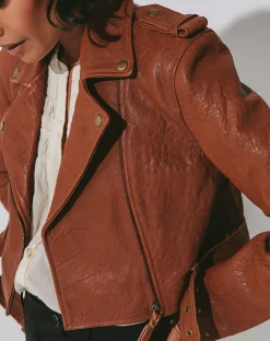 Cleobella Jackets & Sweaters-Leather Jacketcognac