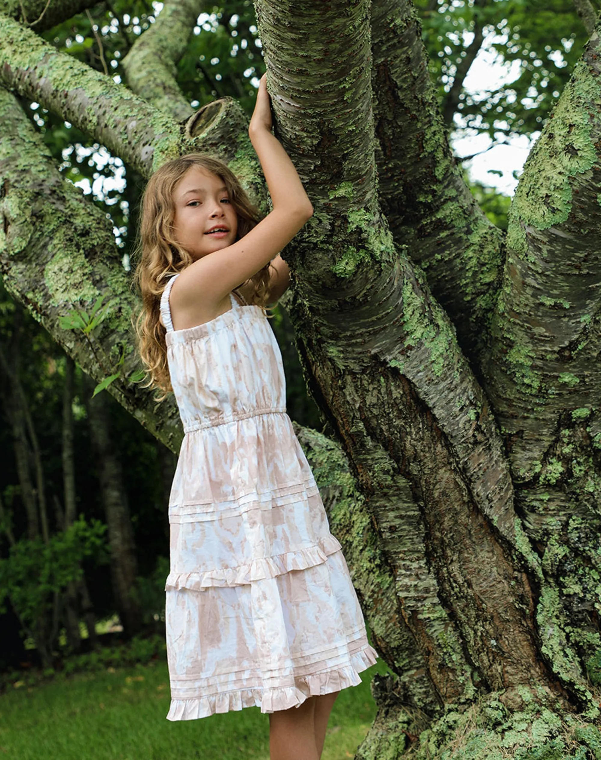 Cleobella Littles-Littles Jolene Dresswatercolor Ikat Beige