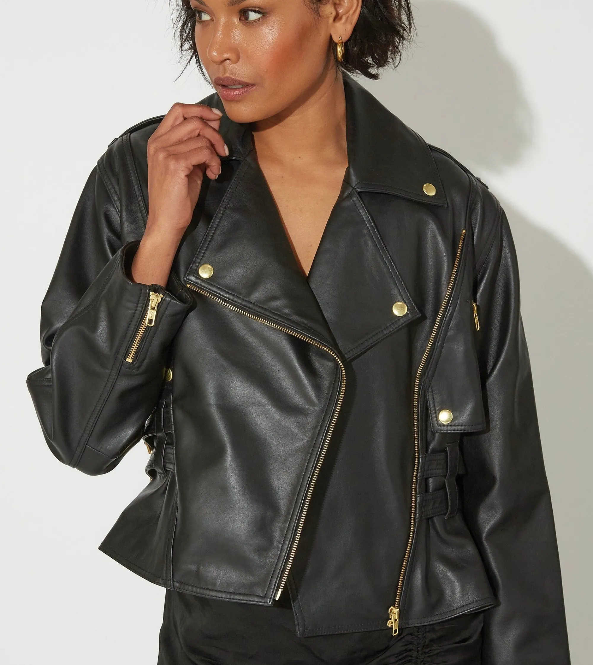 Cleobella Jackets & Sweaters-Maeve Leather Jacketblack