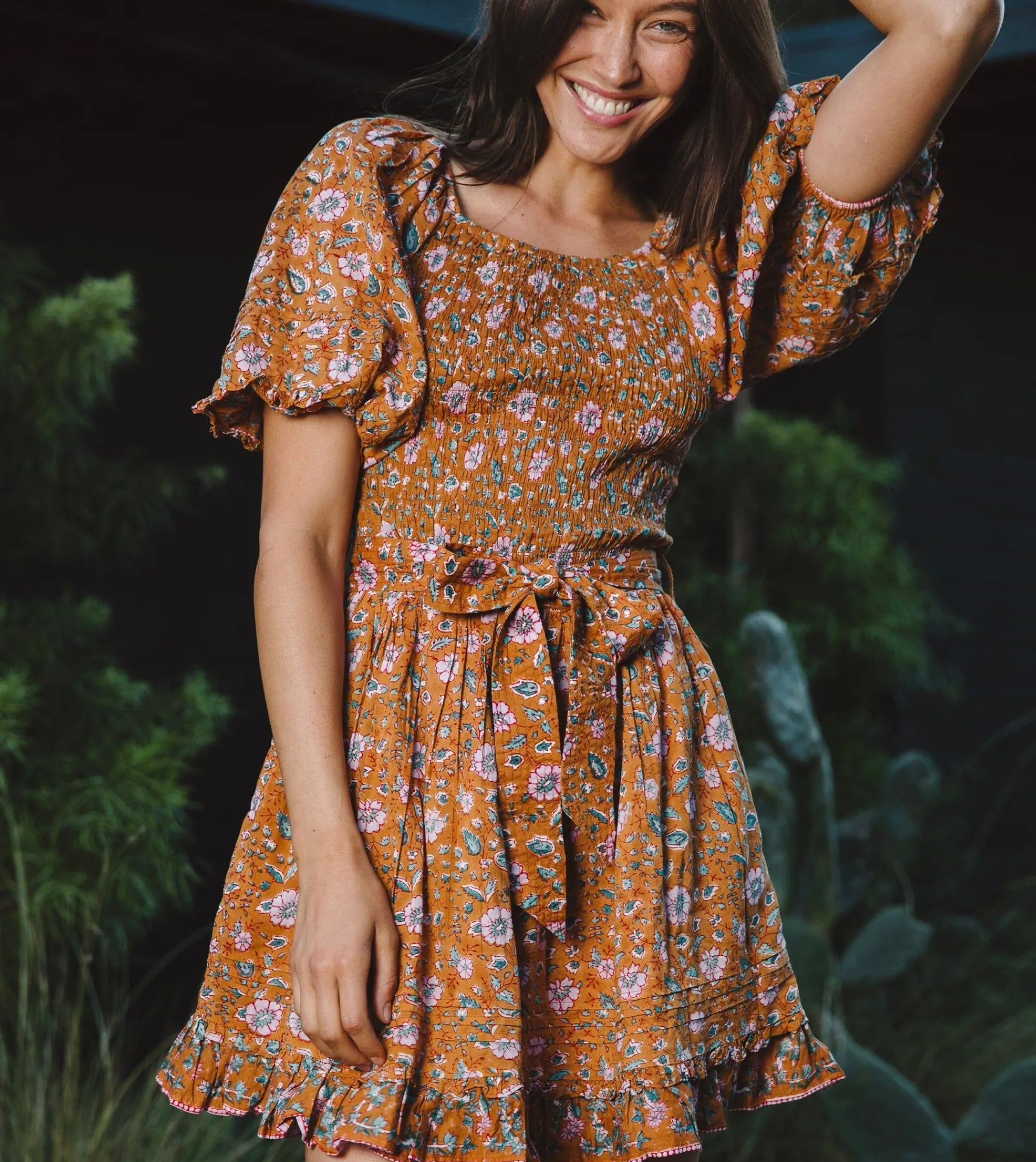 Cleobella Dresses-Mina Mini Dressterracotta Floral