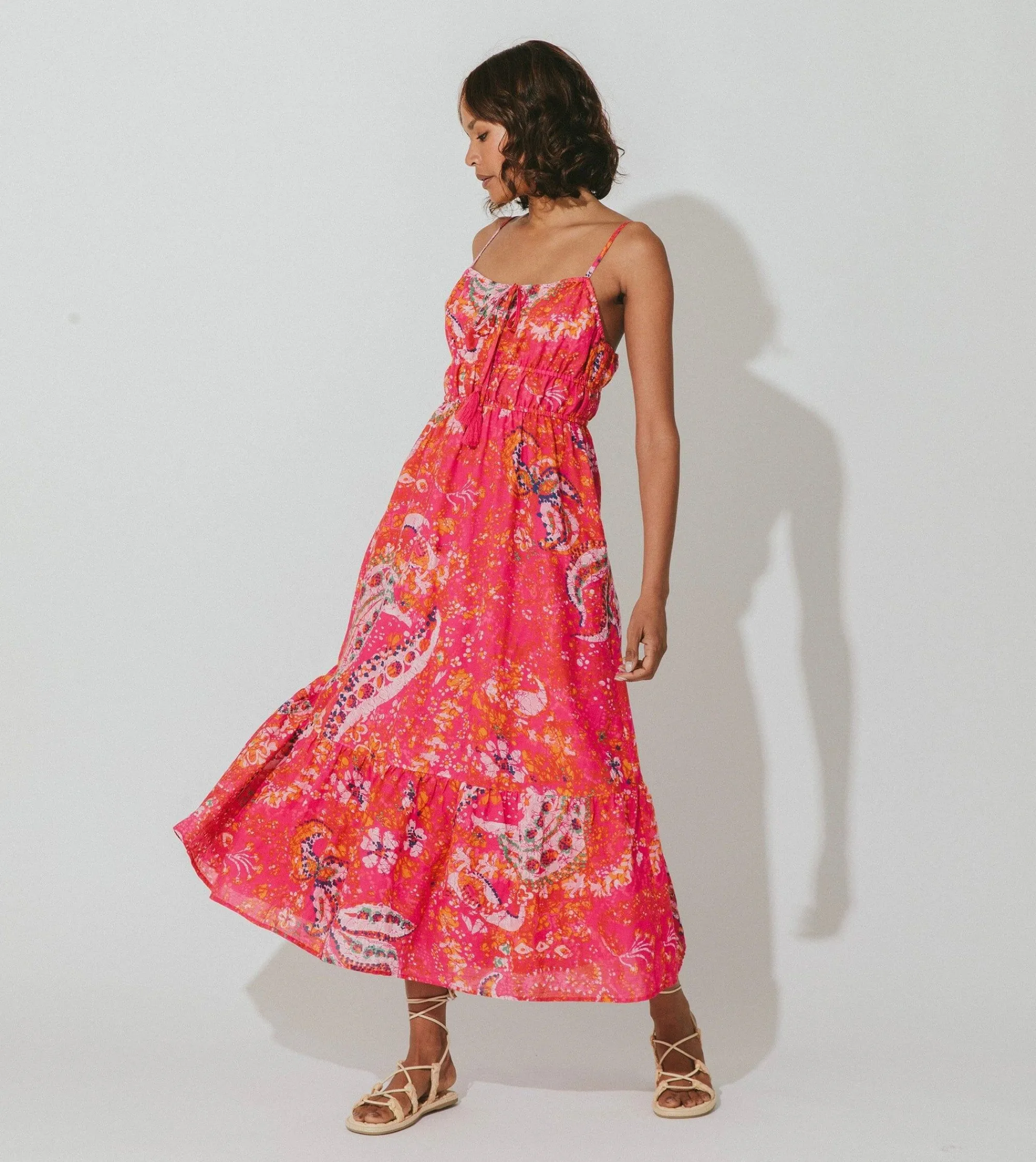 Cleobella Dresses-Monaco Midi Dresshibiscus