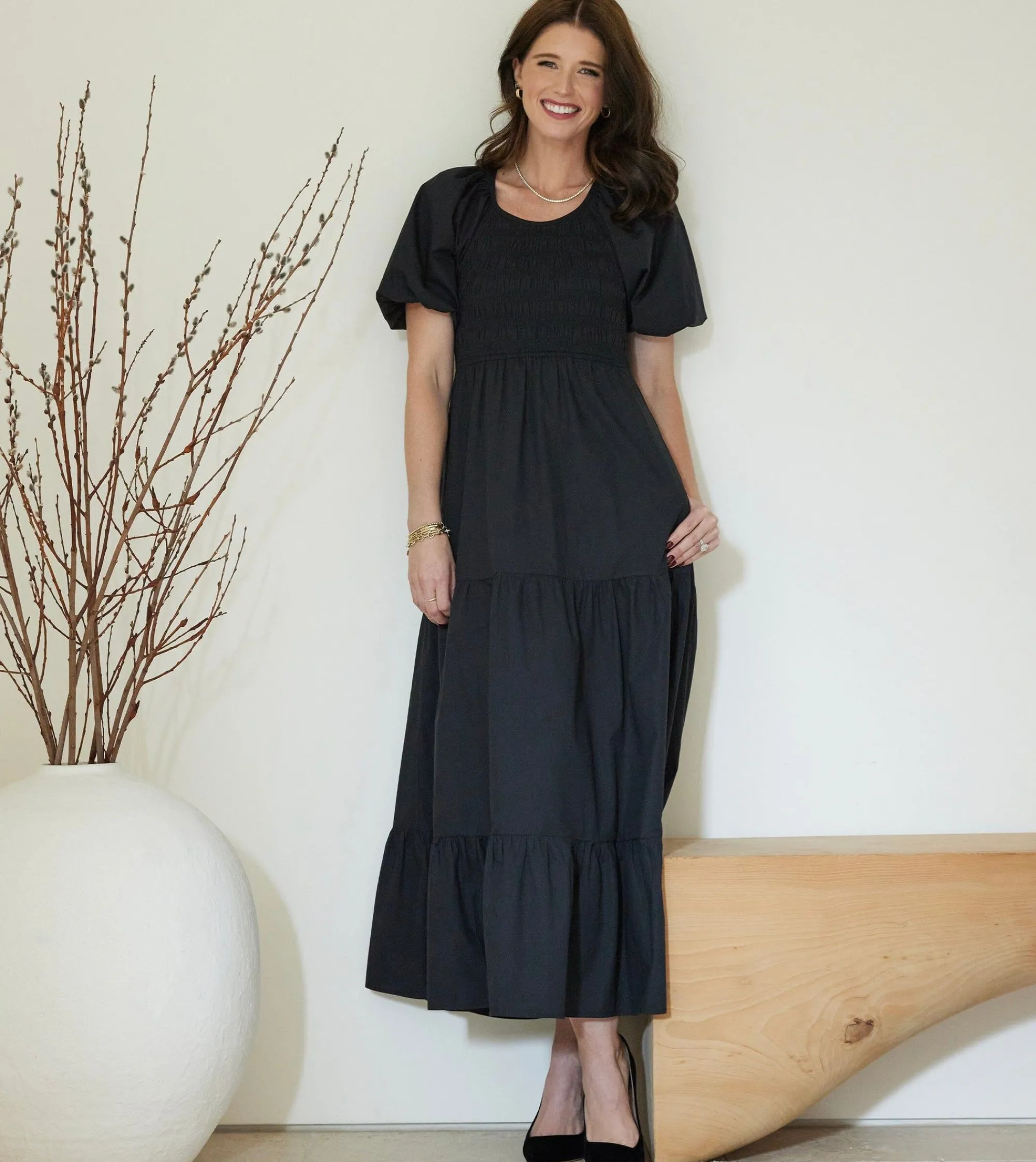 Cleobella Dresses-Montecito Midi Dressblack