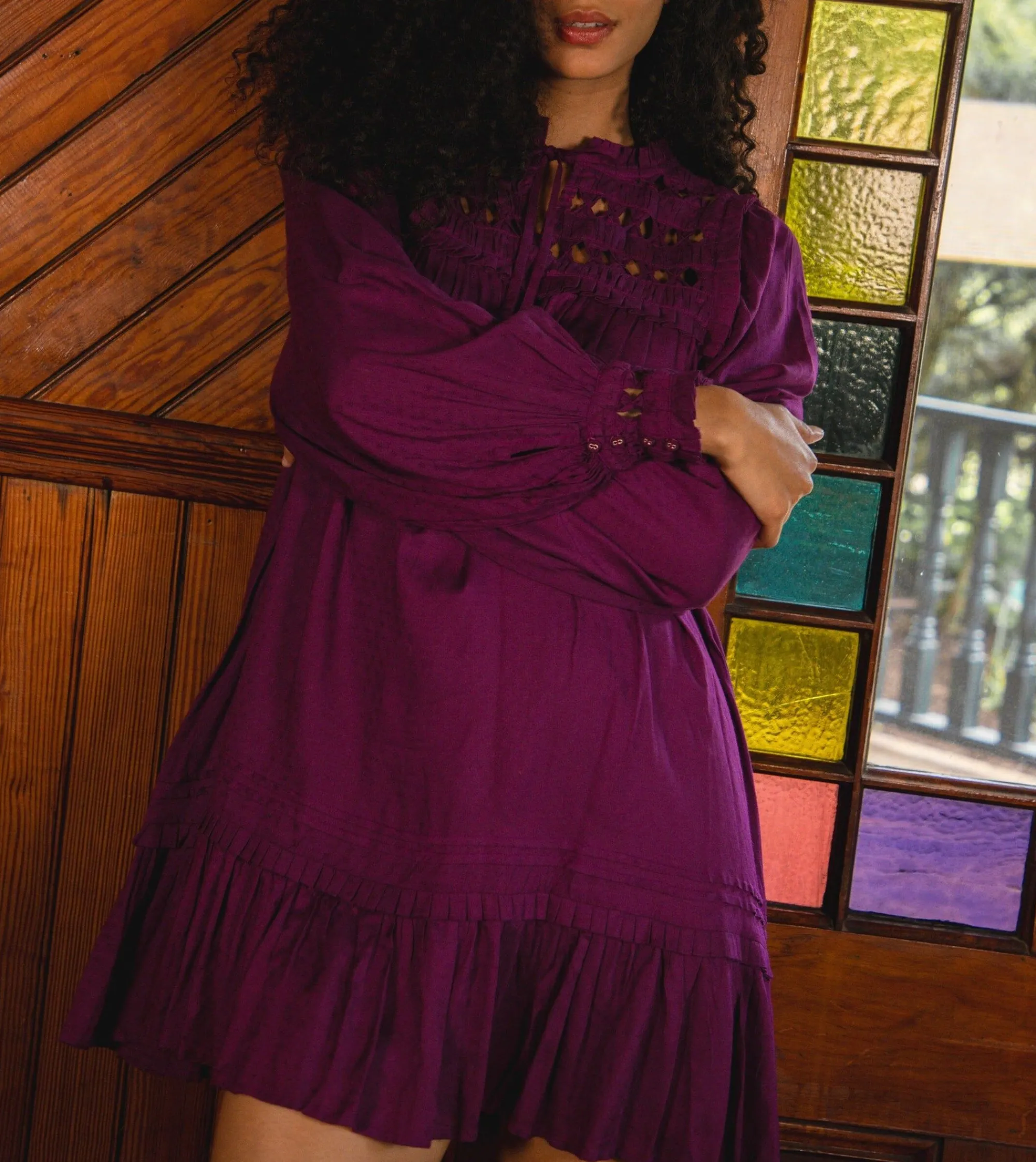 Cleobella Dresses-Musette Mini Dressaubergine