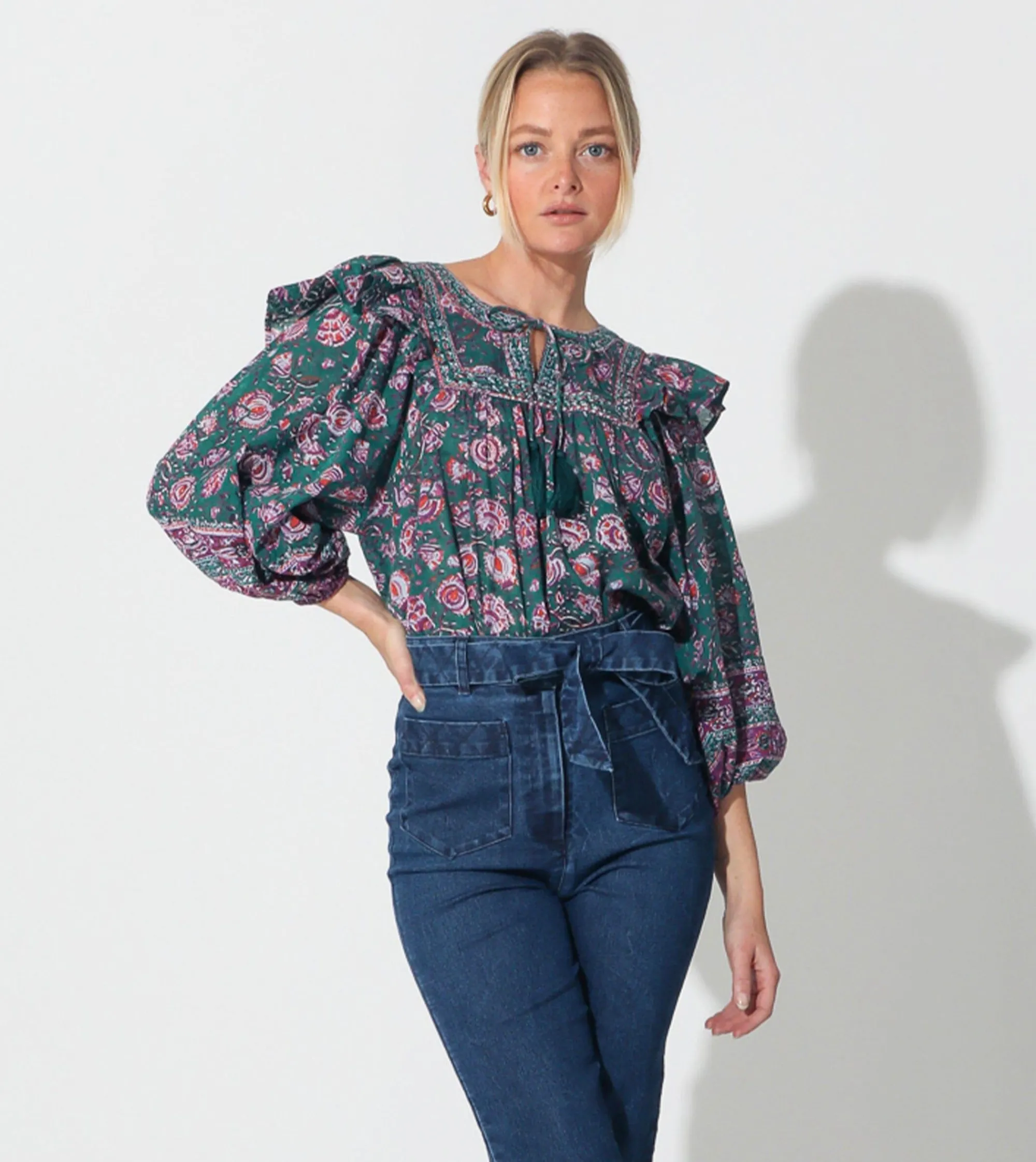 Cleobella Tops-Mylah Blousejade Floral