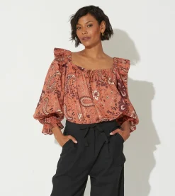 Cleobella Tops-Neve Blouserhode Paisley