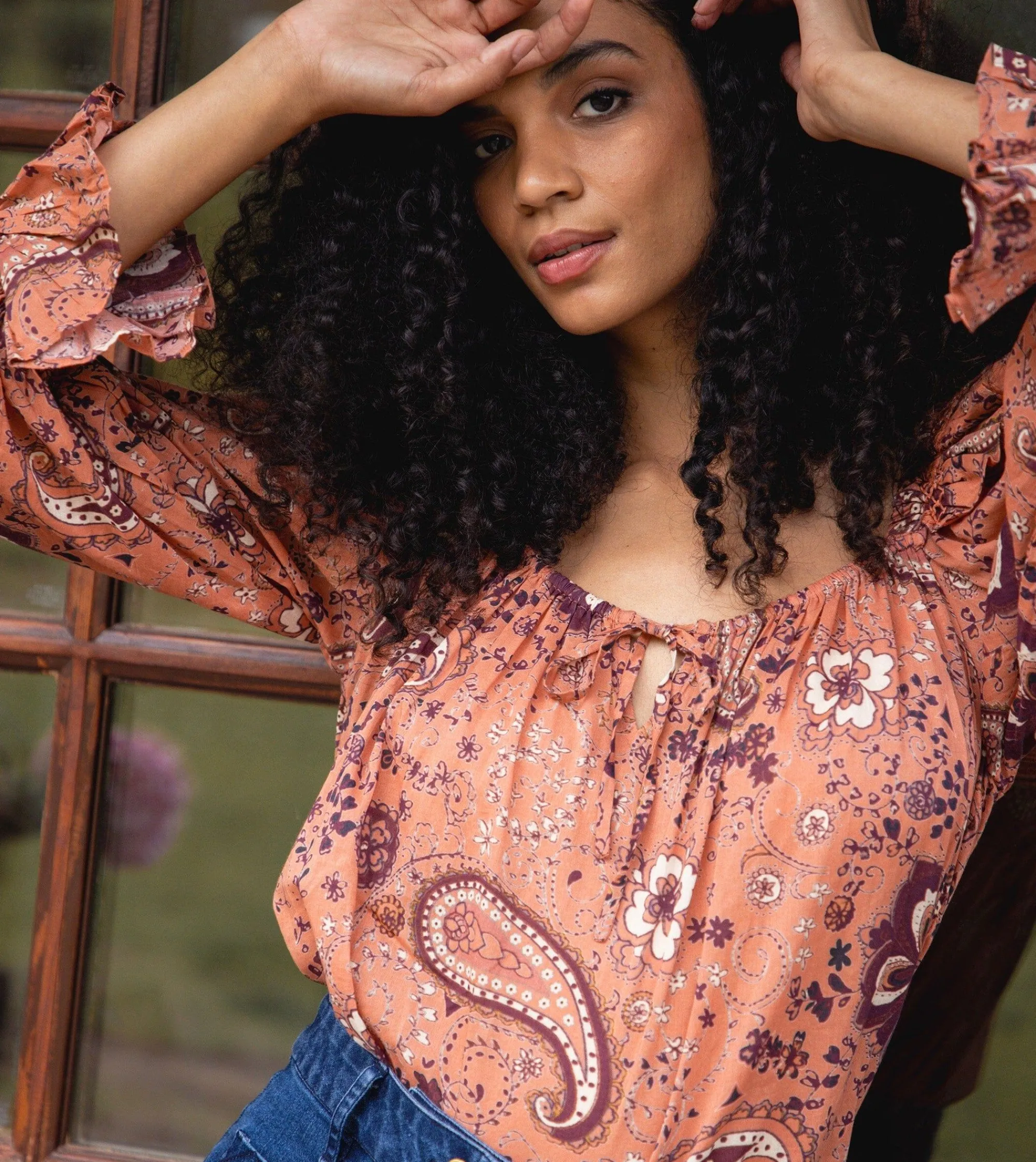Cleobella Tops-Neve Blouserhode Paisley