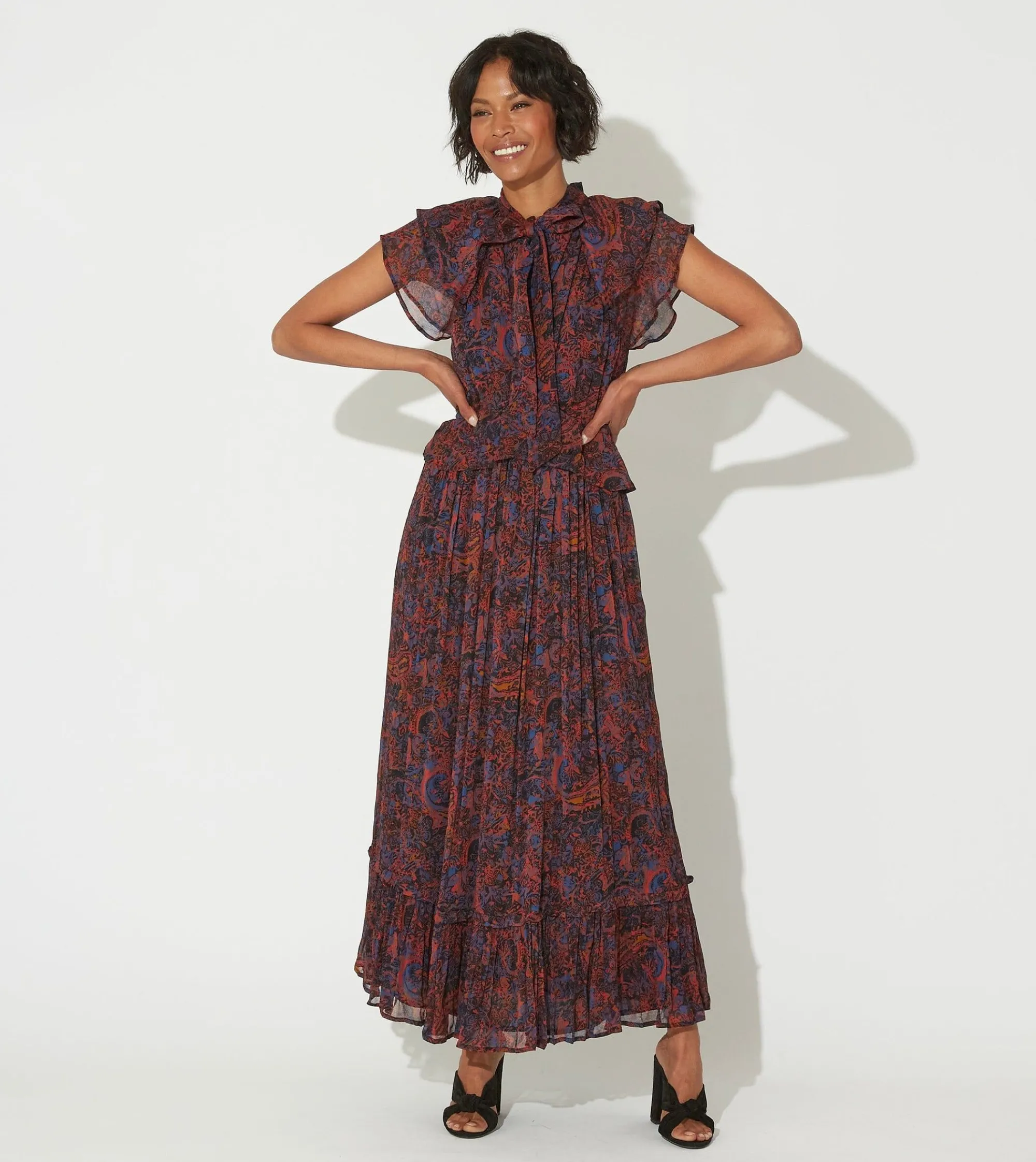 Cleobella Dresses-Nicolette Ankle Dressretrograde Paisley