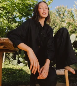 Cleobella Tops-Nusa Button Up Topblack