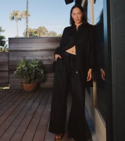 Cleobella Tops-Nusa Button Up Topblack