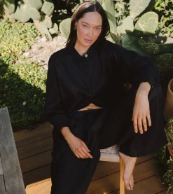 Cleobella Tops-Nusa Button Up Topblack