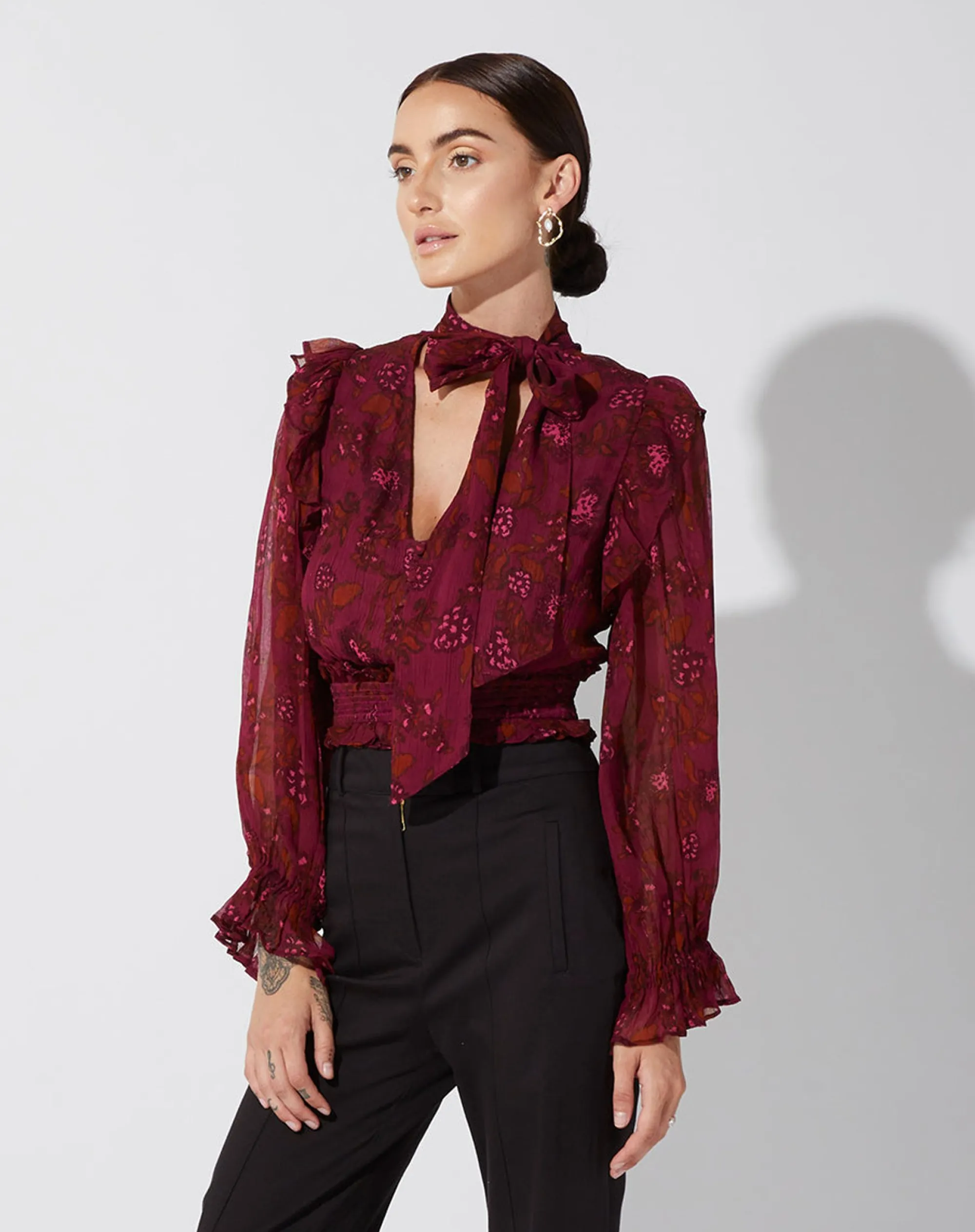 Cleobella Tops-Olivia Blousebotanical