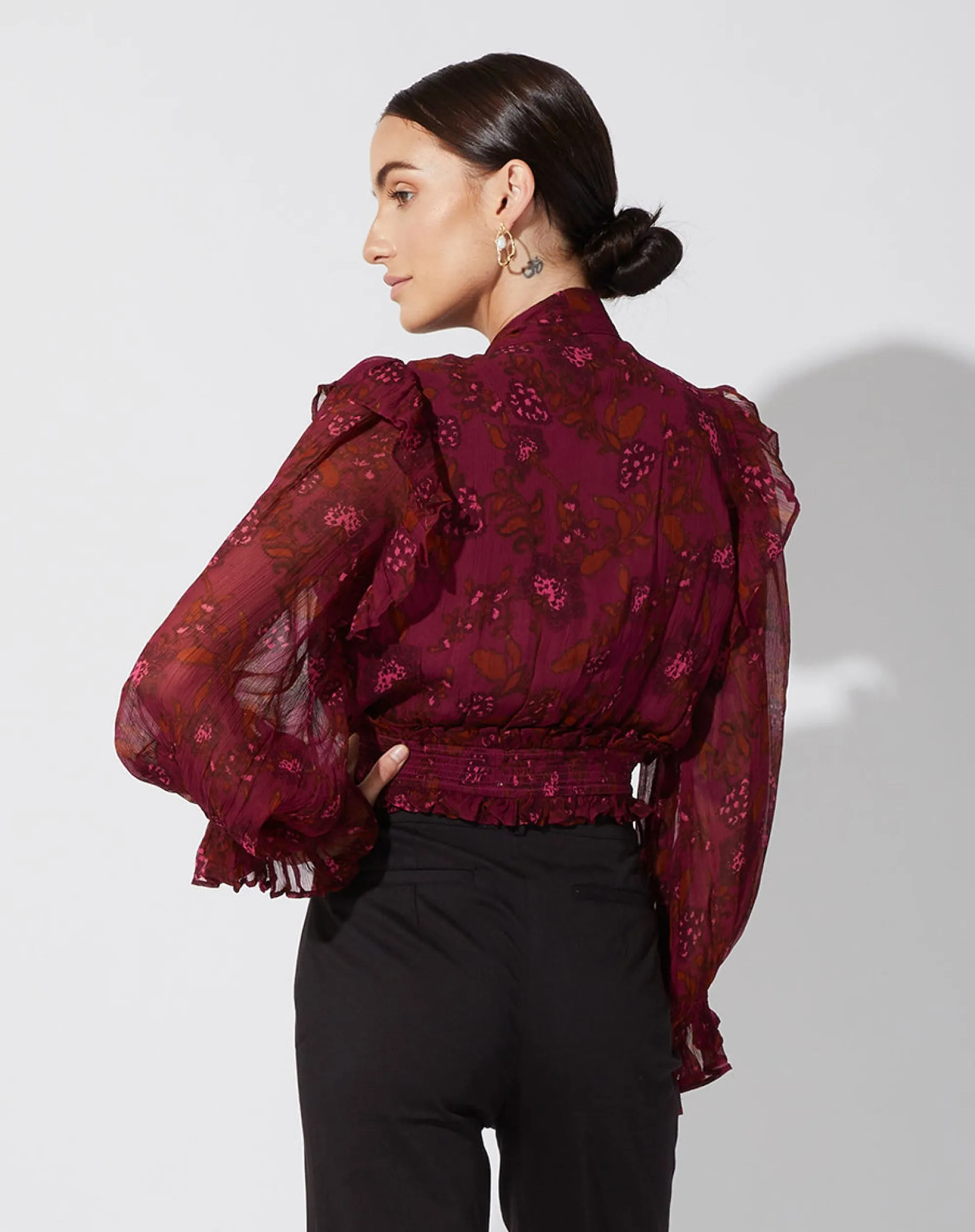 Cleobella Tops-Olivia Blousebotanical