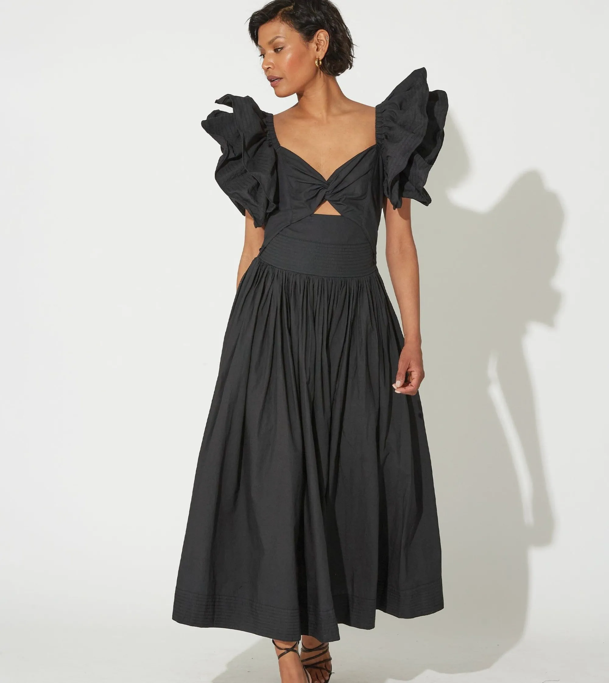 Cleobella Dresses-Piper Midi Dressblack
