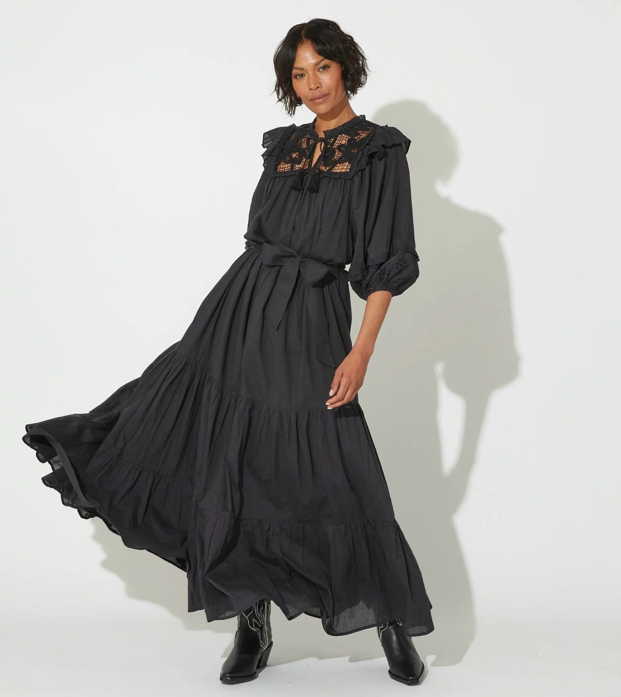 Cleobella Dresses-Ravenna Ankle Dressblack