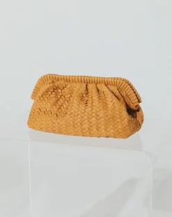 Cleobella Handbags-Rocco Woven Clutchcamel