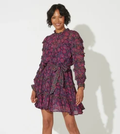 Cleobella Dresses-Rosalia Mini Dressbordeaux Floral