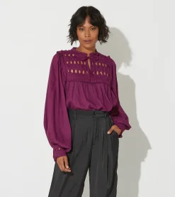 Cleobella Tops-Sabella Blouseaubergine