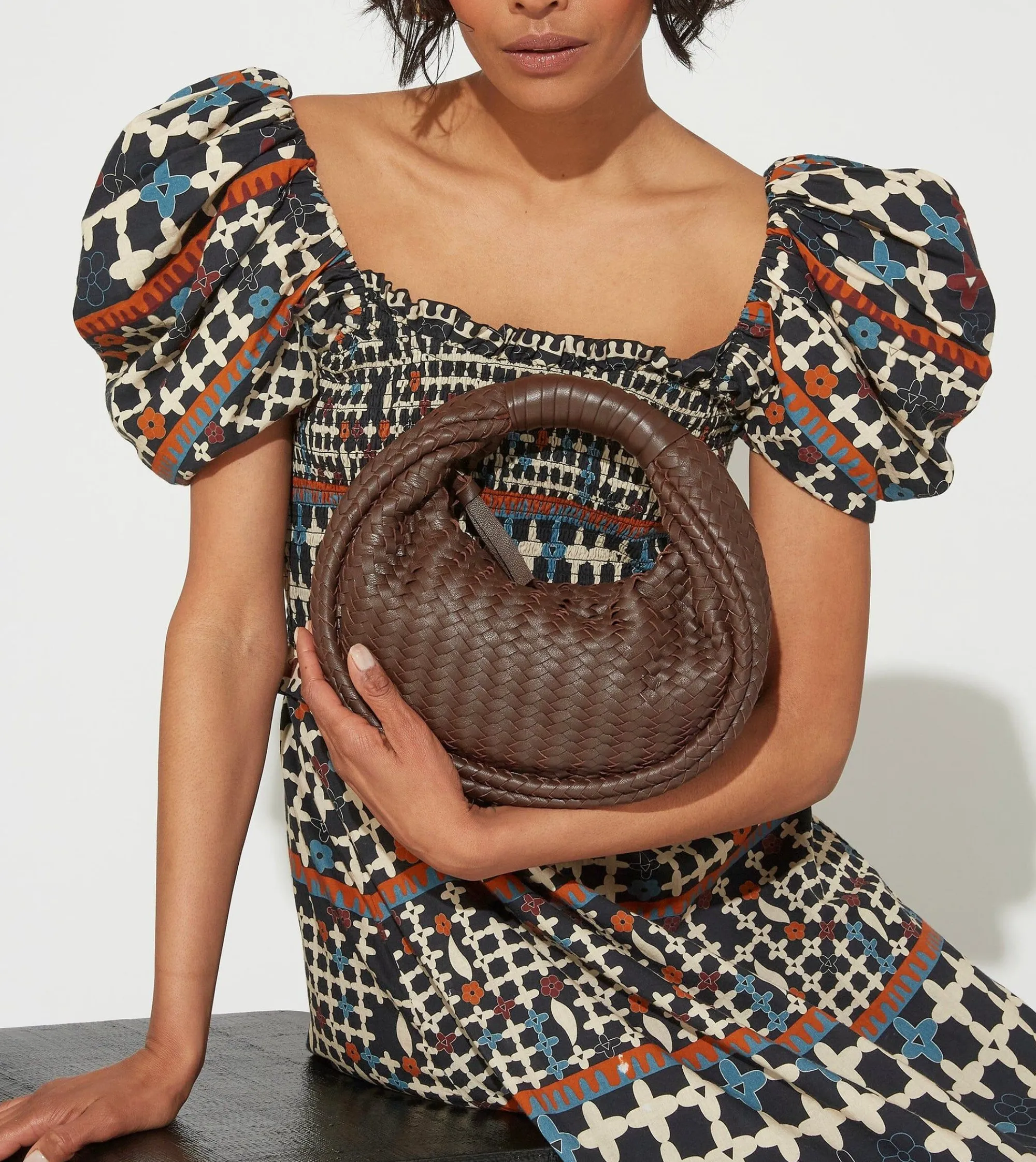 Cleobella Handbags-Santiago Mini Hobo Bagchocolate