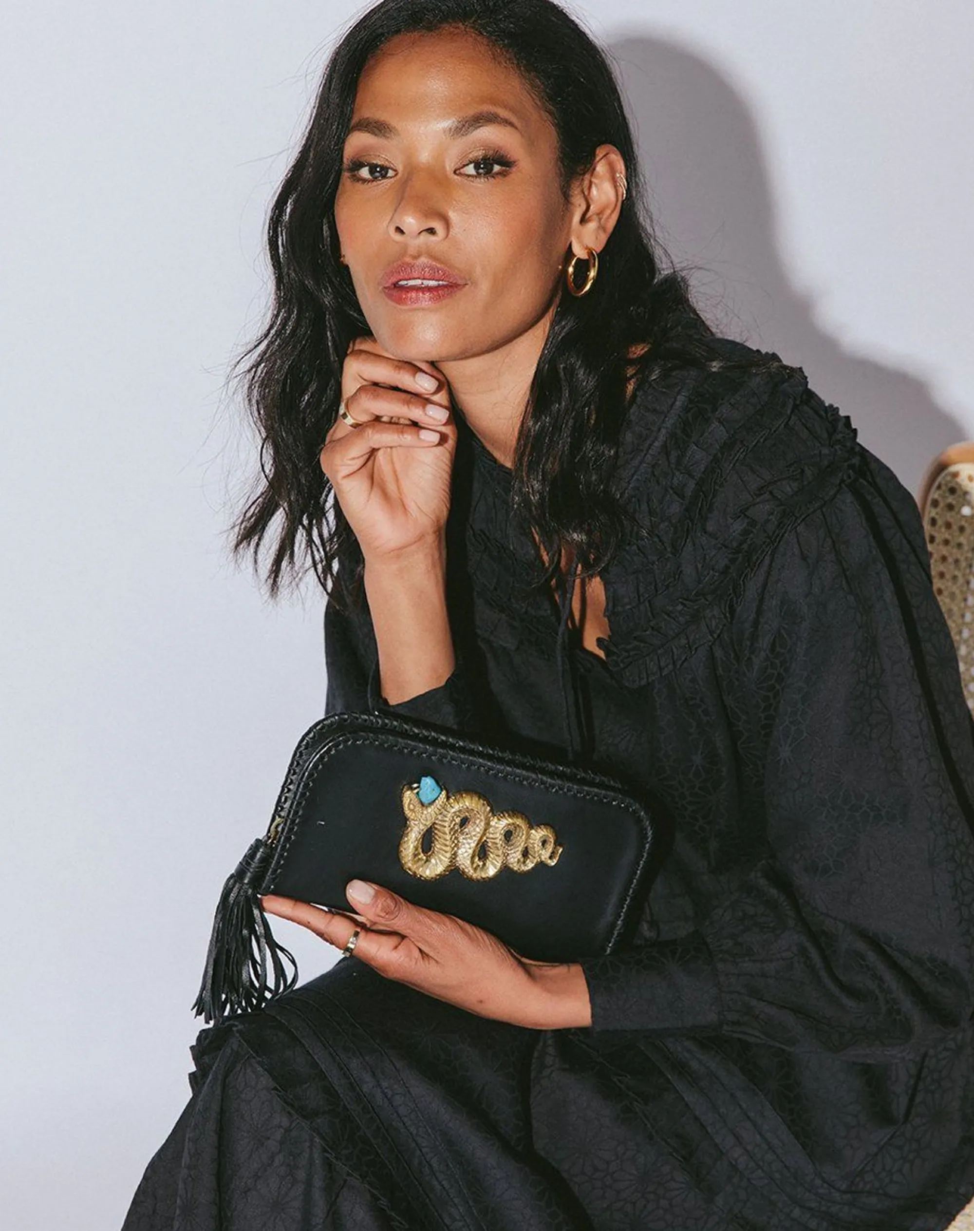 Cleobella Handbags-Snake Zip Wallet