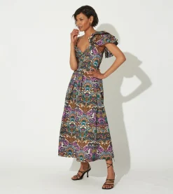 Cleobella Dresses-Solana Midi Dressmosaic Ikat