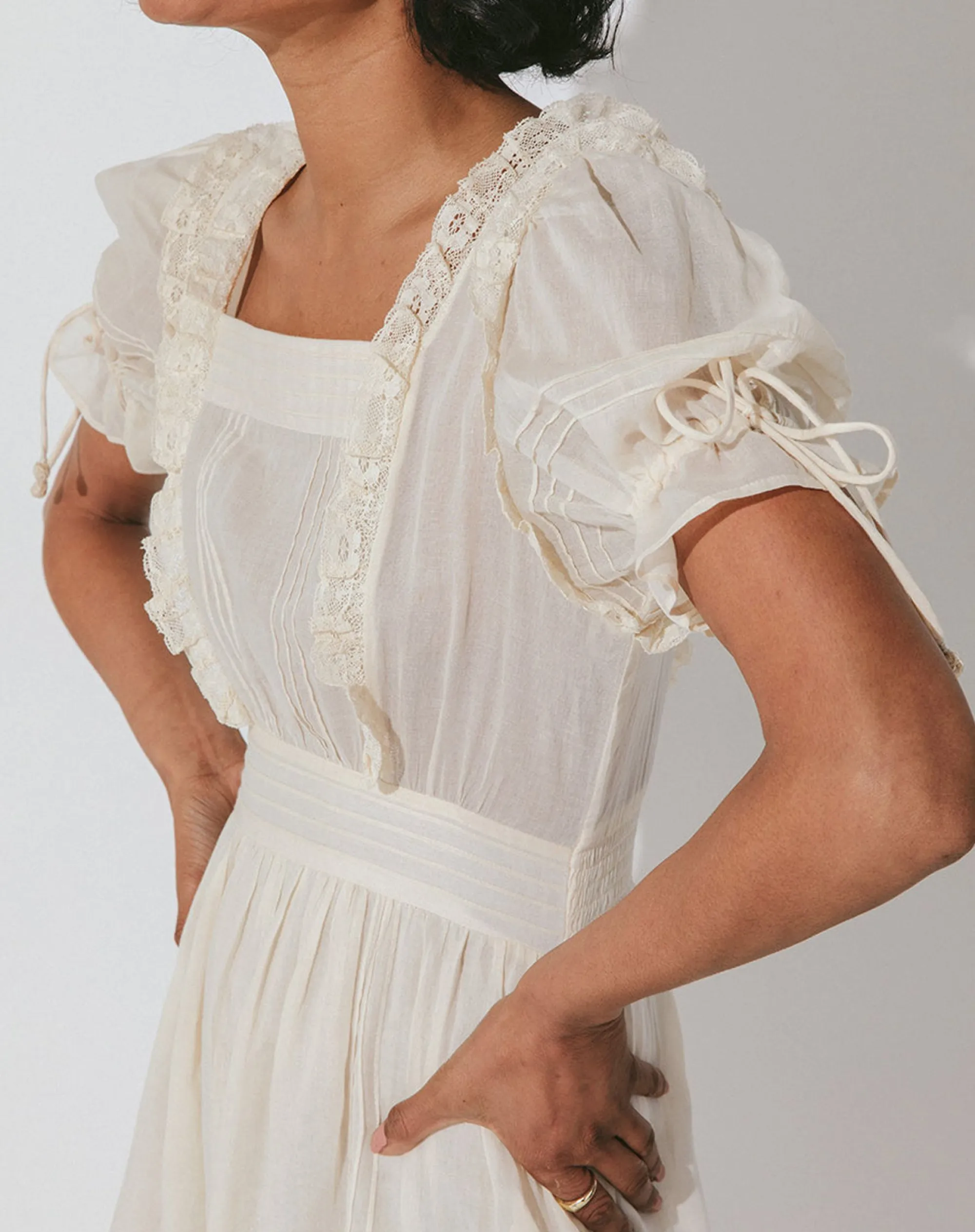 Cleobella Dresses-Sylvia Midi Dresscream